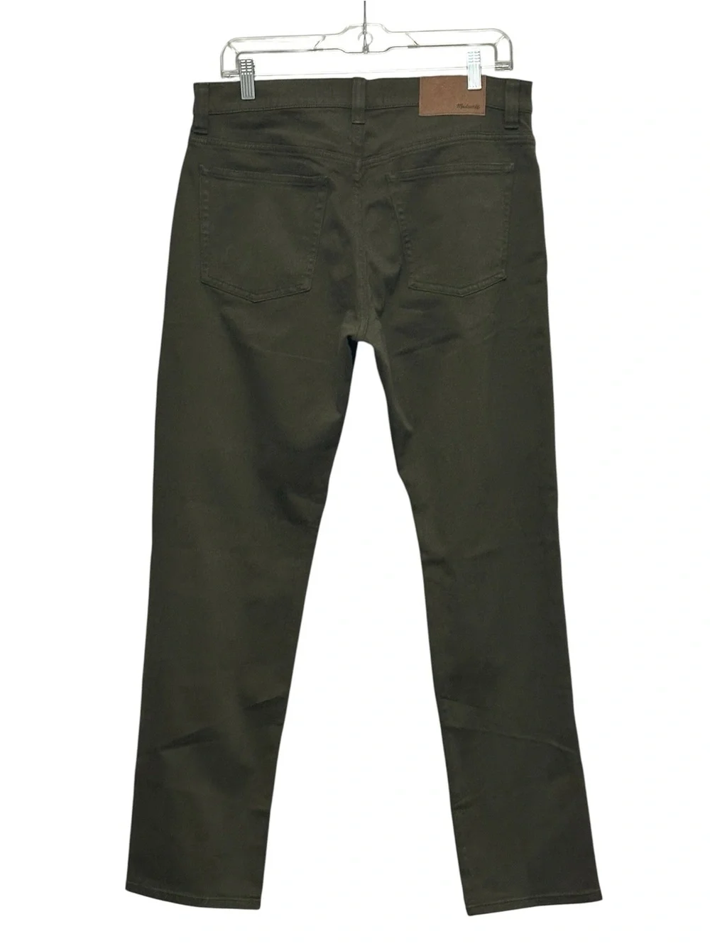 NEW Madewell The Athletic Allday Slim Pant in Deep Green Stretch Size 32 x‎ 30